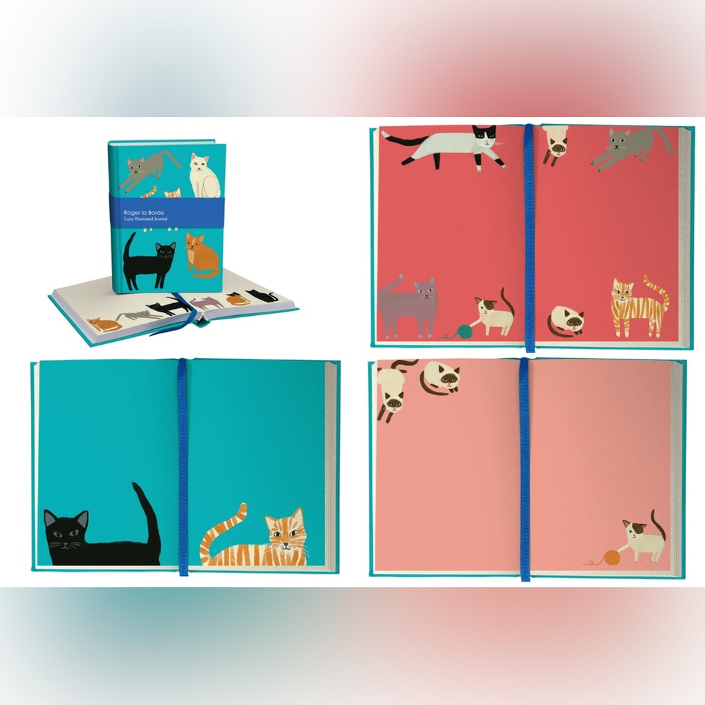 Adorable Cat-Themed Illustrated Journal - 272 Fun Bold Pages - excellent gift!
